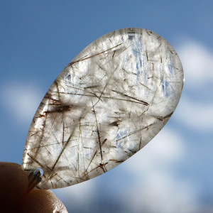 Křišťál s verdelitem přívěsek