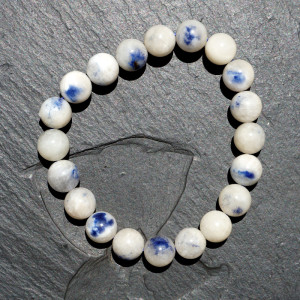 Dumortierit v křišťálu náramek (rarita)