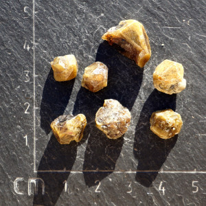 Zelený granát se sagenitem - set 7ks