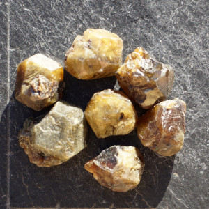 Zelený granát se sagenitem - set 7ks